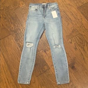 Cello High Rise Distressed Jeans